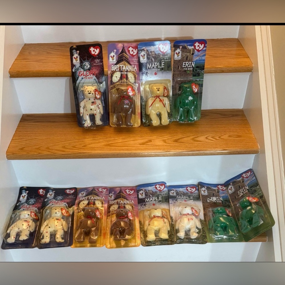 Mcdonald's Brittania Glory Erin Maple TY Beanie Babies 3 Complete Sets unopened